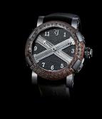 wristwatch Titanic-DNA  A la Grande rusted steel T-OXY III / Black