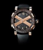 wristwatch Titanic-DNA  Rusted steel T-oxy III pink gold A la Grande