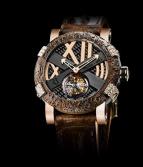 wristwatch Titanic-DNA  Rusted steel T-oxy IV Tourbillon pink gold white diamonds set paws Ultimate