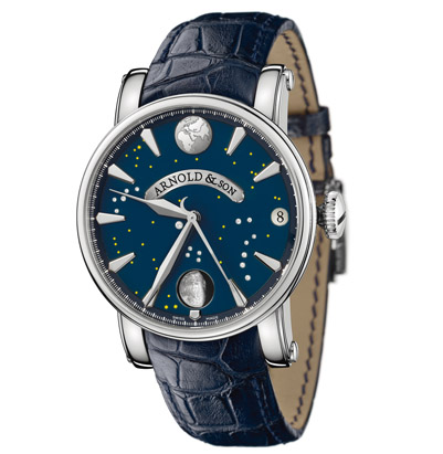 wristwatch Arnold & Son Stainless steel blue dial