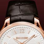 wristwatch Davidoff Lady quartz red gold silvered dial