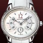 wristwatch Davidoff Lady quartz diamonds white mother of pearl dial