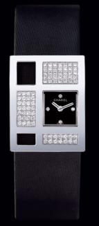 wristwatch Chanel Or blanc 18 carats / Cadran noir 4 diamants