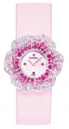 wristwatch Chanel Or blanc 18 carats / Pétales pavés diam & saphirs roses