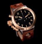 wristwatch U-Boat Flightdeck Titanium Gold Bezel