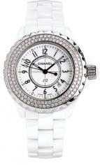 wristwatch Chanel J12 Céramique blanche sertie diamants