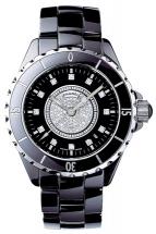 wristwatch Chanel J12 Céramique noire, cadran pavé + 12 index diamants